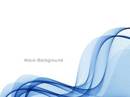 Abstract smooth stylish blue decorative wave background vector