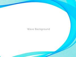 Stylish smooth blue wave decorative background vector