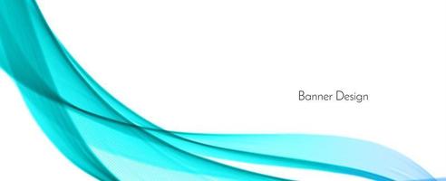 Abstract blue modern wave design banner background vector