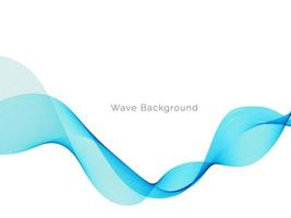 Stylish smooth blue wave decorative background vector