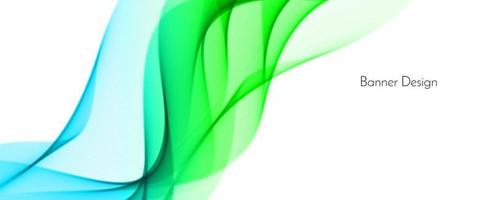 Abstract green modern decorative wave design banner background vector