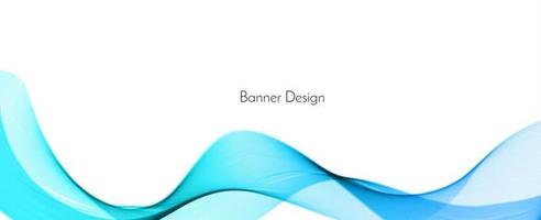 Abstract blue modern wave design banner background vector