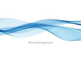 Blue wave design flowing stylish background vector