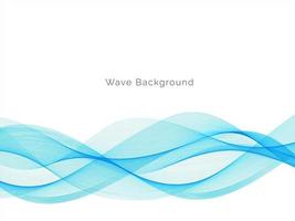 Stylish smooth blue wave decorative background vector