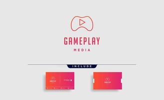 play button game logo concept design vector illustration icon element  vector