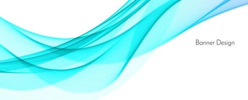 Fondo de banner de diseño de onda moderna azul abstracto vector