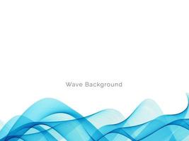 Smooth blue wave motion design background vector