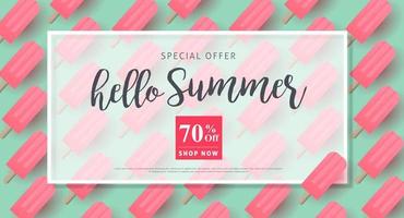 summer sale poster banner background template vector