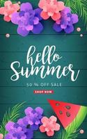 summer sale poster banner background template vector