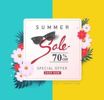 summer sale poster banner background template vector