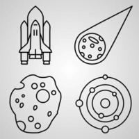 Abstract Space Icons vector