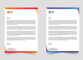 abstract Business style letterhead template vector