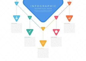 Infographic modern triangle shape hang top design use for business vector