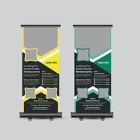 Fast Food Roll Up Banner vector