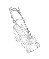 lawn mower for garden vector