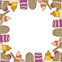 Ice Cream Frame Empty Template Vector