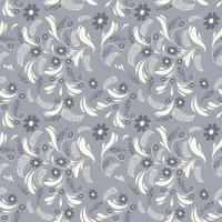 Folk floral art pattern  Flowers abstract surface design  Seamless pattern vector