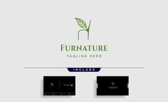 chair nature logo design  vector