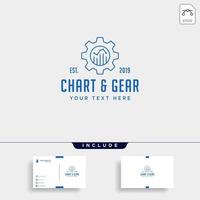 gear chart accounting logo design vector