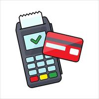 terminal bancaria para pago con tarjeta vector