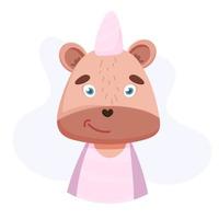 Cute bear in pajamas vector