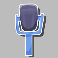 Microphone for performances and podcasts vector