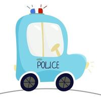coche de policía transporte policial vector
