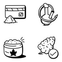 Set of Cannabis Addiction vector