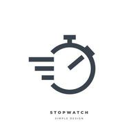 Timer clock stopwatch thin line icon vector