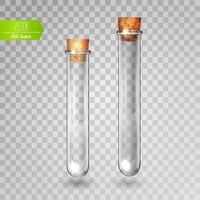 Ilustración de tubos de ensayo de cristalería científica.