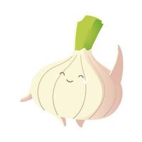 cute onion raw vegetable cartoon detailed icon isolated style vector