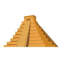 mexican pyramid ancient aztec icon design vector