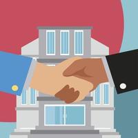 business businessmen handshake teamwork agreement vector