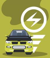 coche eléctrico ecología energía tecnología transporte vector