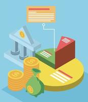 tax diagram isometric vector