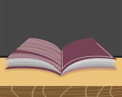 open book on table vector