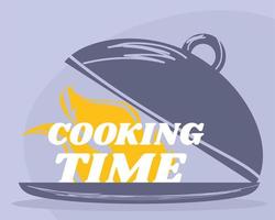 cooking time restaurant vector