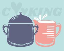 cooking pitcher pot vector