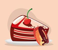 food cake donut vector