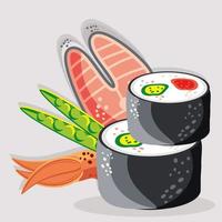 food seafood vegetable vector