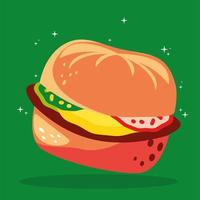 fast food burger vector