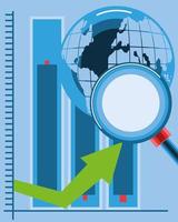 world chart analysis vector