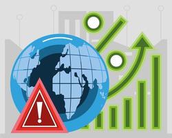 repunte del diagrama de economía vector