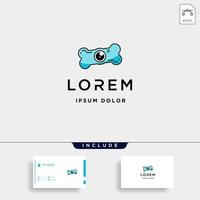 Dog Paw Camera Logo Template Vector Design