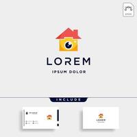 Camera Home Logo Template Vector Design