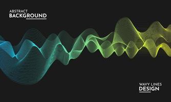 Abstract colorful wavy lines background design vector