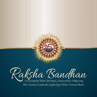 Happy raksha bandhan celebration background with realistic rakhi vector