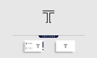 Initial T Simple Logo Template Vector Design