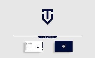 Initial T Shield Logo Template Vector Design