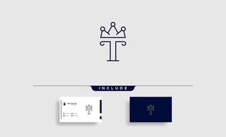 Letter T King Logo Template Vector Design